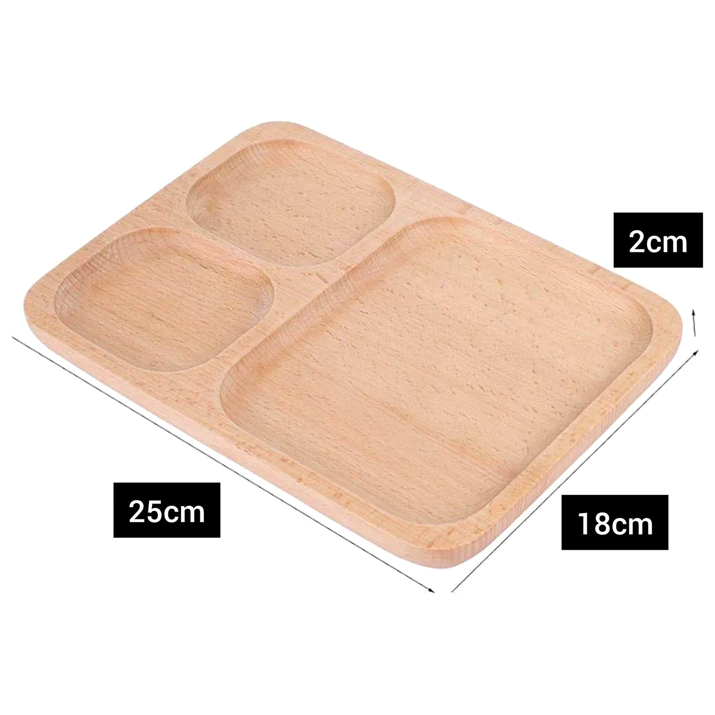 Даска правоаголна со прегради за сервирање